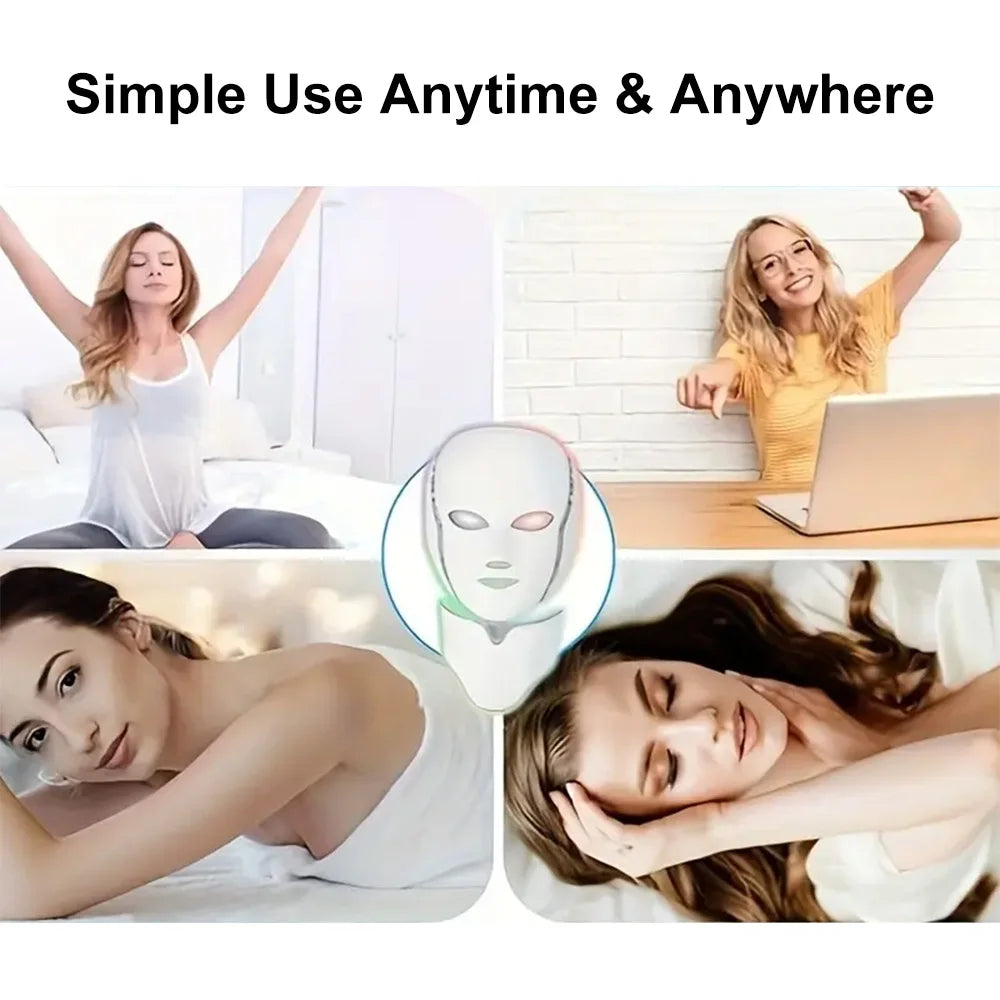 7-in-1 LED Facial Light Therapy Mask for Skin Rejuvenation