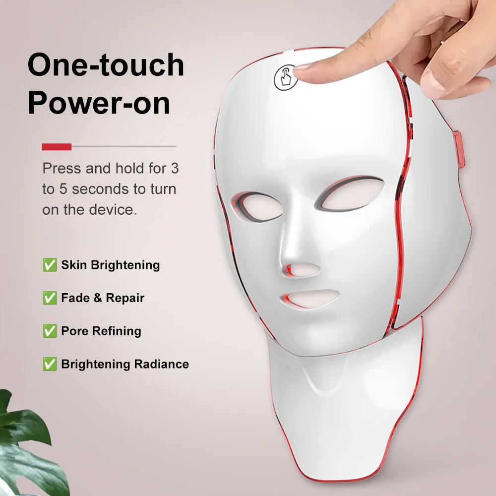 7-in-1 LED Facial Light Therapy Mask for Skin Rejuvenation