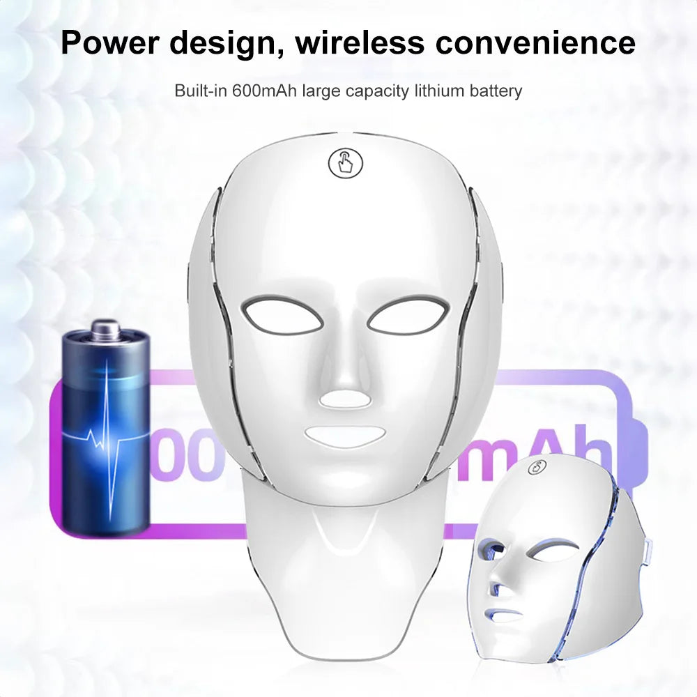 7-in-1 LED Facial Light Therapy Mask for Skin Rejuvenation